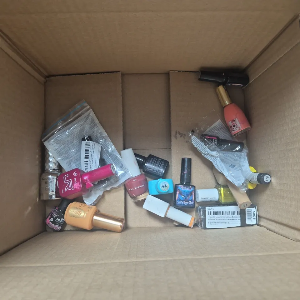 APPROXIMATELY 20 BOTTLES OF NAIL VARNISH TO INCLUDE POLISHED, SALLY HANSEN AND SUTOKAKA