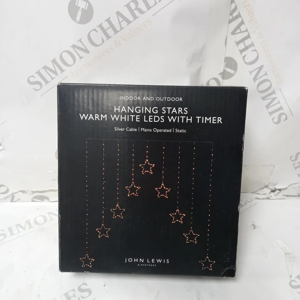 JOHN LEWIS HANGING STARS WARM WHITE LEDS WITH TIMER 