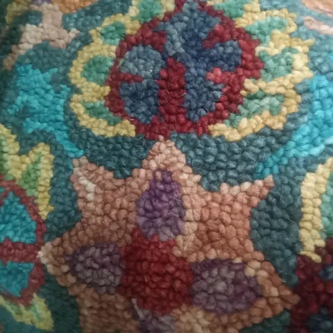 BEAHM WOOL TEAL/YELLOW RUG 1.52X2.29M