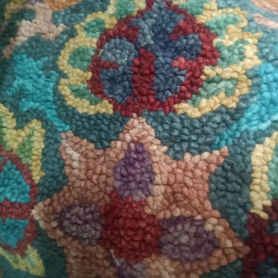 BEAHM WOOL TEAL/YELLOW RUG 1.52X2.29M