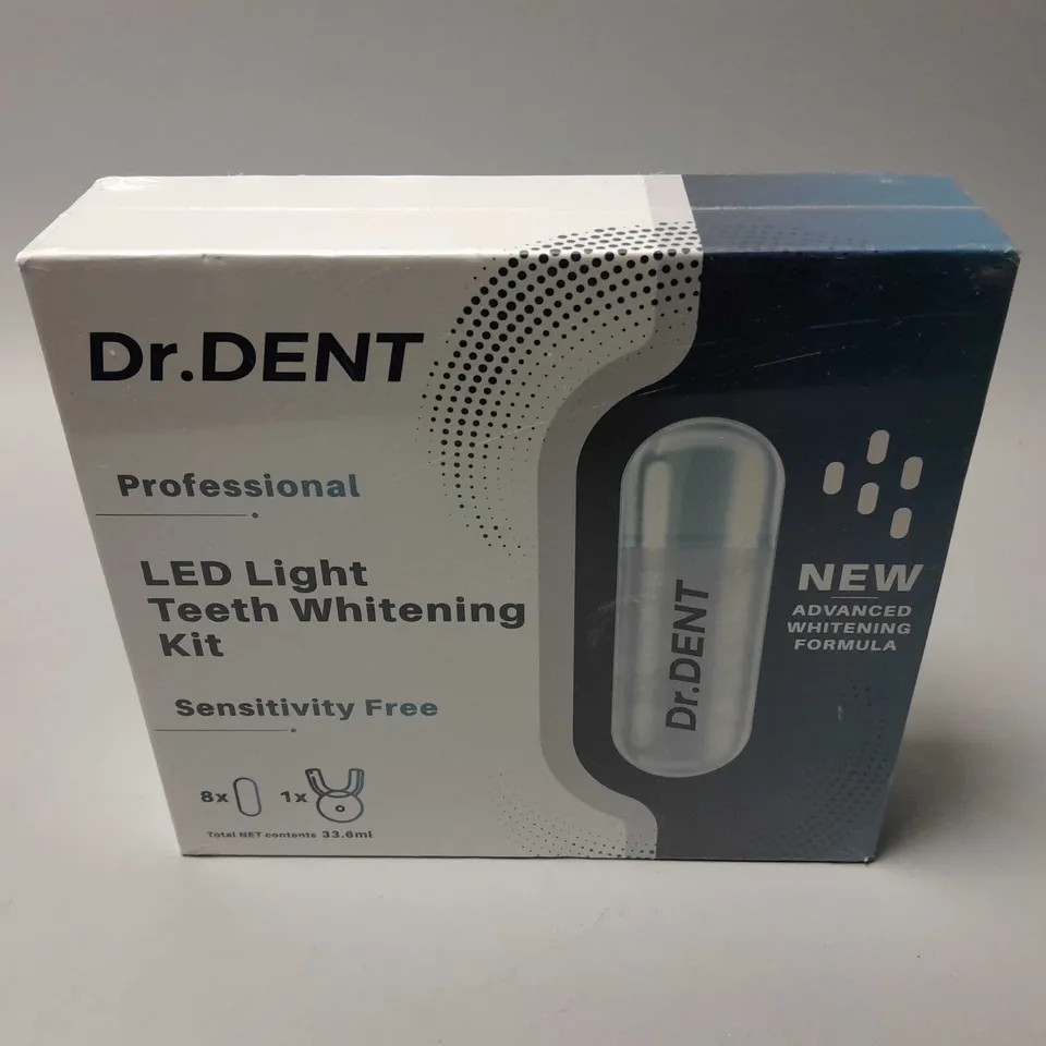 BOXED AND SEALED DR.DENT PROFESSIONAL LED LIGHT TEETH WHITENING KIT