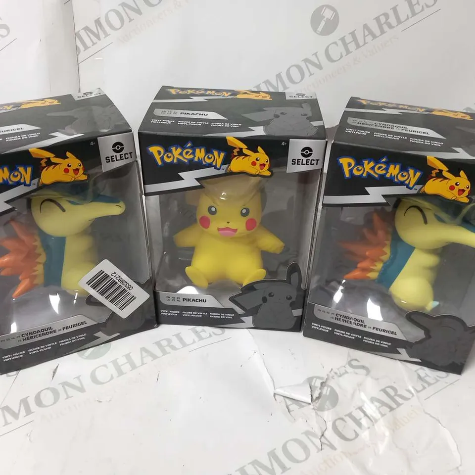 THREE ASSORTED BRAND NEW BOXED POKEMON SELECT VINYL FIGURES