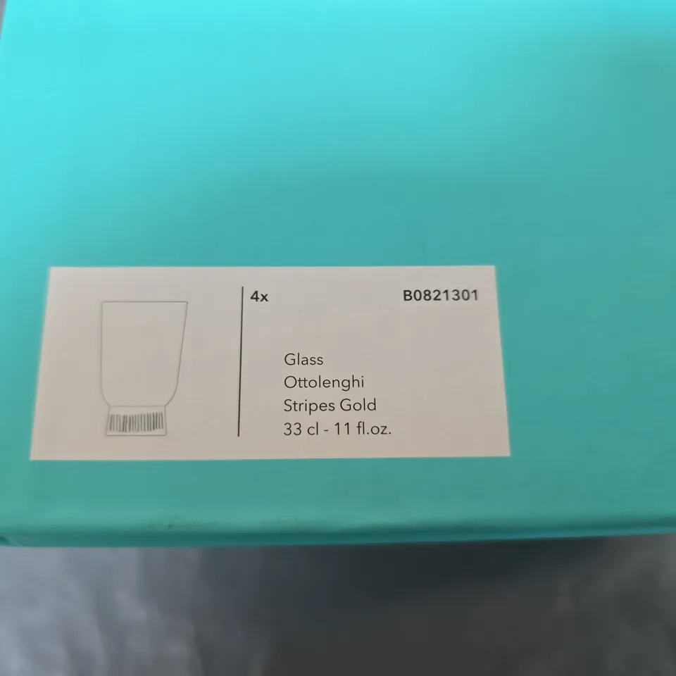 Ottolenghi Stripes Gold Glasses – 33 cl (11 fl oz) – Set of 3
