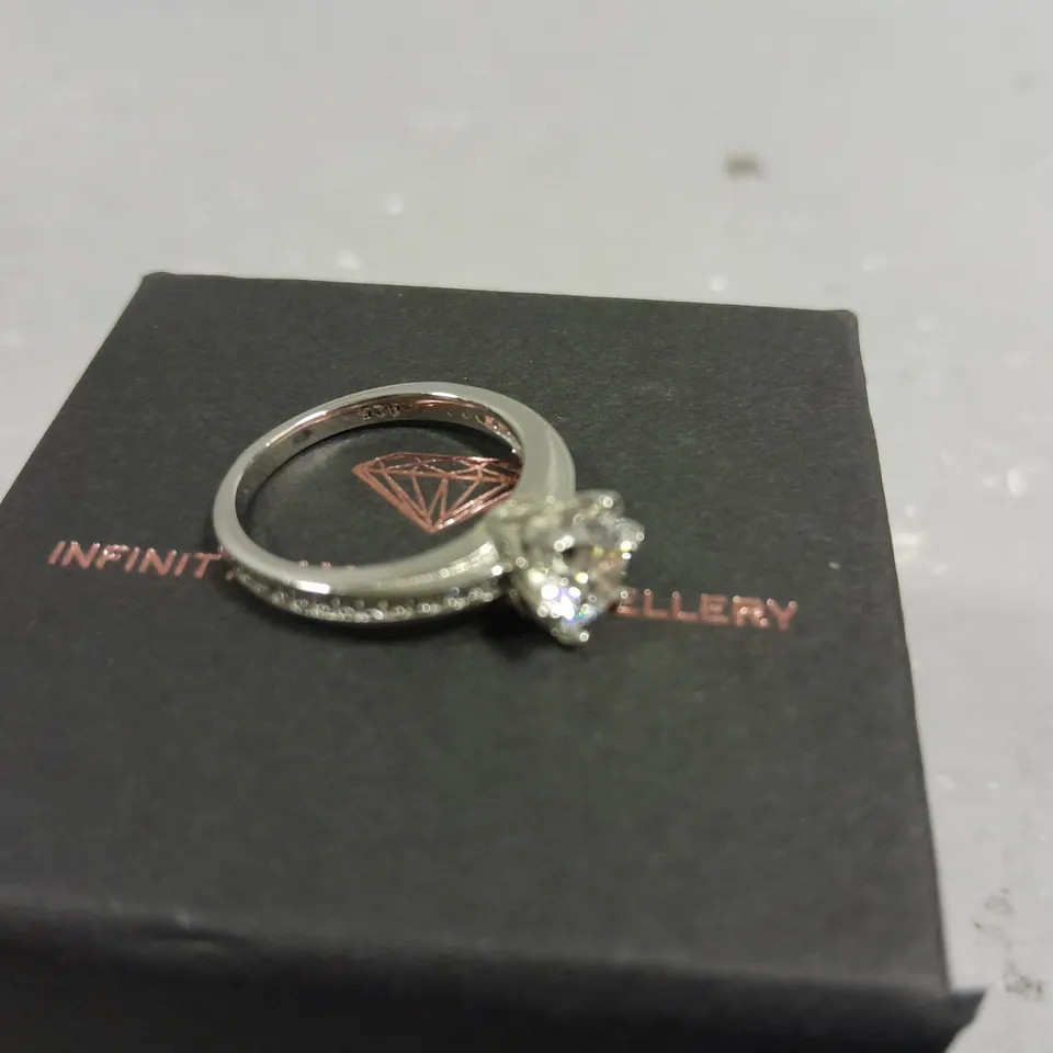 INFINITY DIAMOND JEWELLERY RING - 925 STAMP