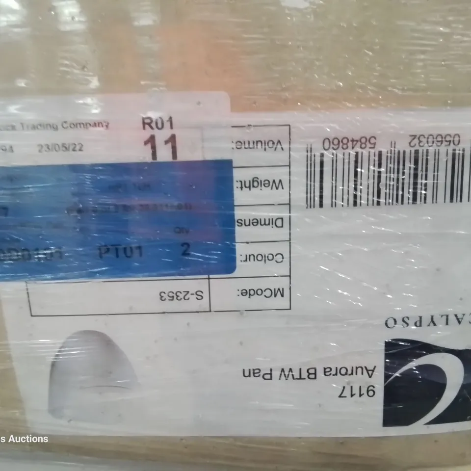 PALLET OF APPROXIMATELY 9 BOXED AURORA BTW WC PANS, BOXED ARURORA & TULSA CERAMIC BASINS