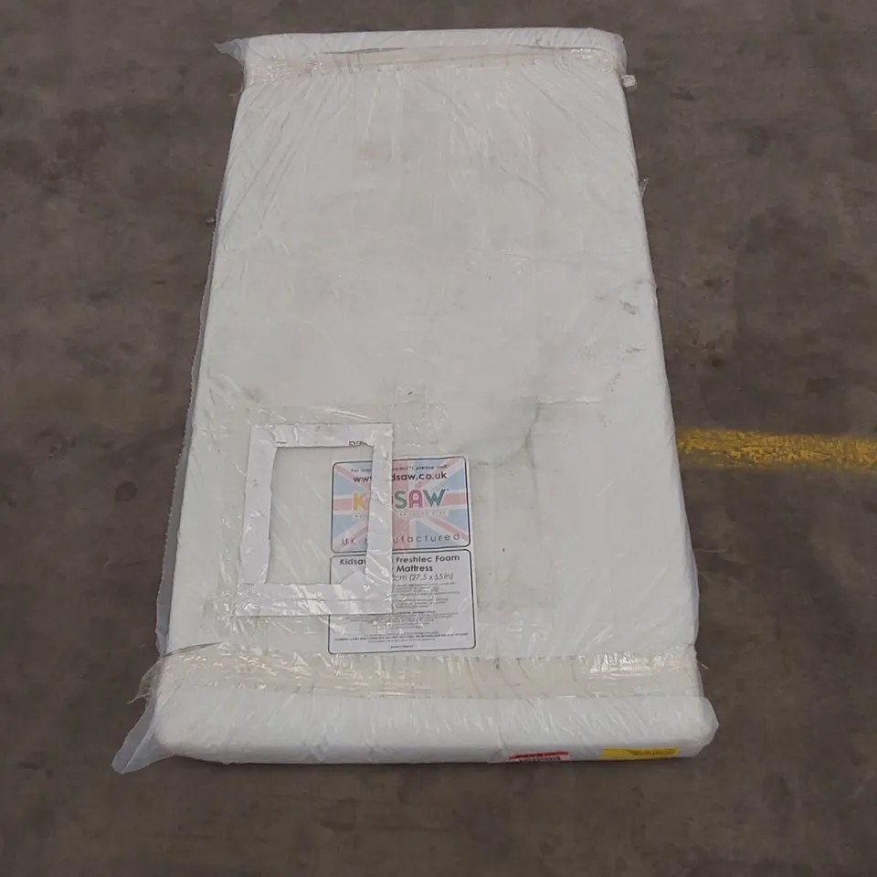 QUALITY BAGGED PERRIGO FRESHTEC STARTER FOAM COTBED MATTRESS - 70 X 140cm