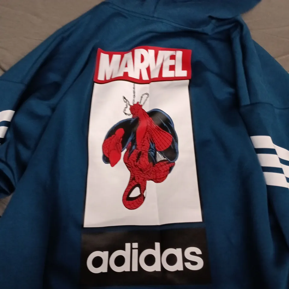 ADIDAS MARVEL SPIDER-MAN HOODIE – BLUE, UK 2XL