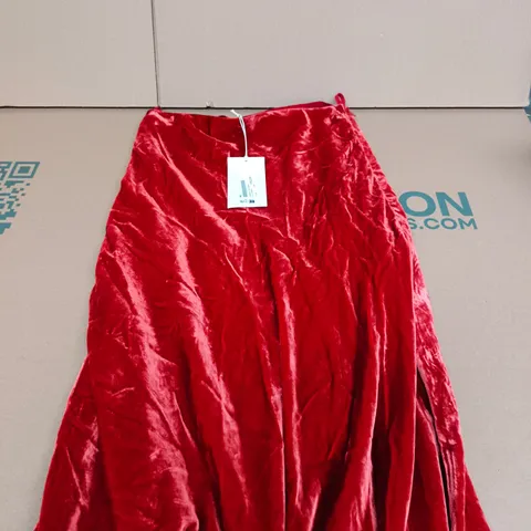 ULLA JOHNSON CARNELIAN VELVET MIDI SKIRT – UK 6 