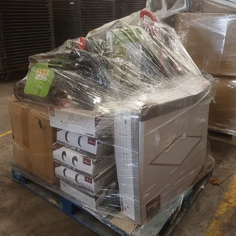 PALLET CONTAINING A VERY LARGE QUANTITY OF ASSORTED ITEMS INCLUDING: LED LIGHTS, HEDGE TRIMMER, LAWN MOWER, 1400W ELECTRIC PRESSURE WASHER, OTHER ASSORTED ELECTRIC GARDEN TOOLS ECT