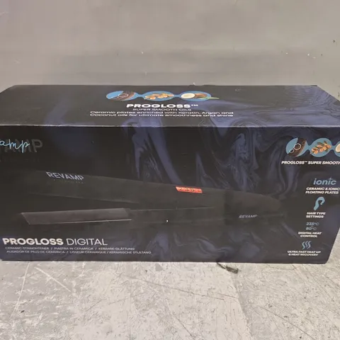 BOXED REVAMP PROGLOSS DIGITAL CERAMIC STRAIGHTENER ST-1000-GB