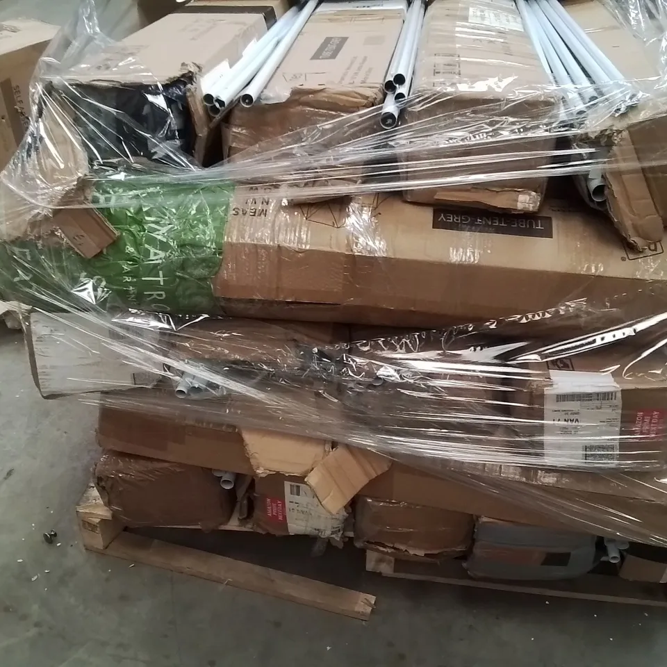 PALLET OF ASSORTED HOUSEHOLD GOODS TO INCLUDE;CAMPING TENTS 