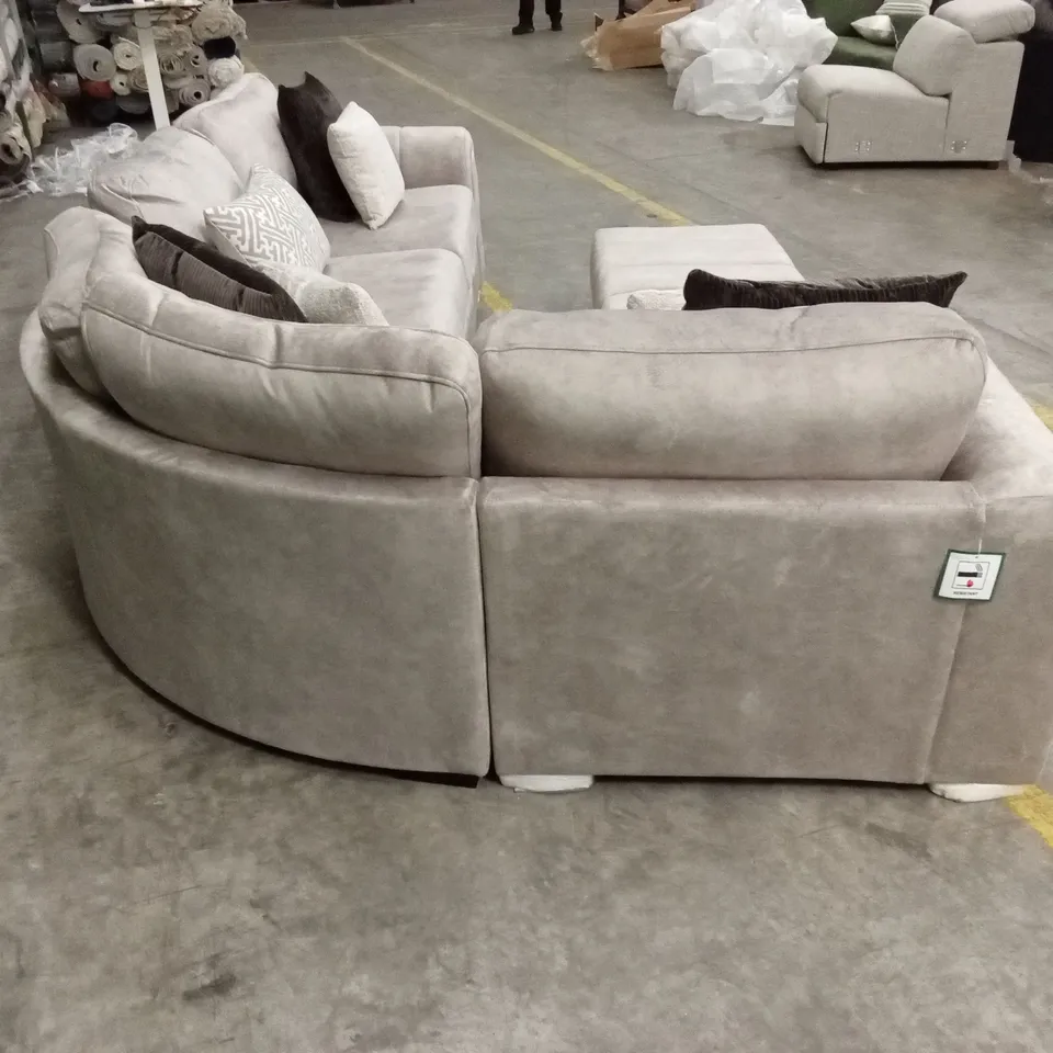 AMARA LEFT HAND DOUBLE ARM CORNER GROUP SOFA WITH FOOTSTOOL RRP £3199