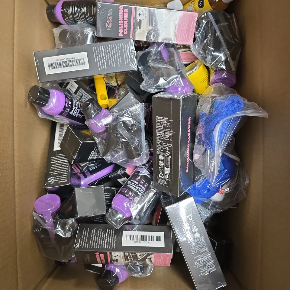 APPROXIMATELY 20 ASSORTED AUTO ITEMS TO INCLUDE OIL FILM BRUSH, LUBE, POLISHING CLEANER, AND GRAPHENE COATING ETC. - COLLECTION ONLY 