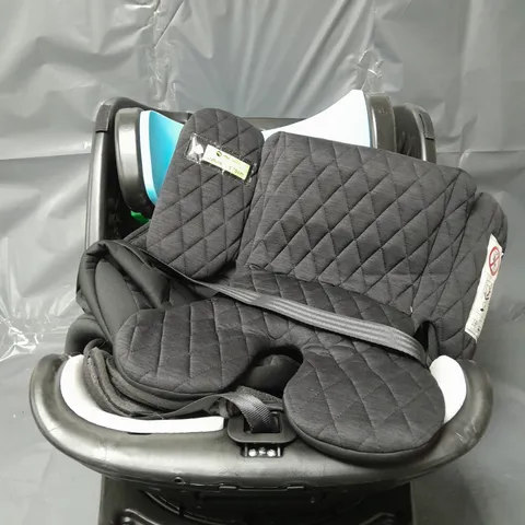 MY BABIIE SPIN TOP TETHER I-SIZE CAR SEAT - BLACK MELANGE - COLLECTION ONLY 