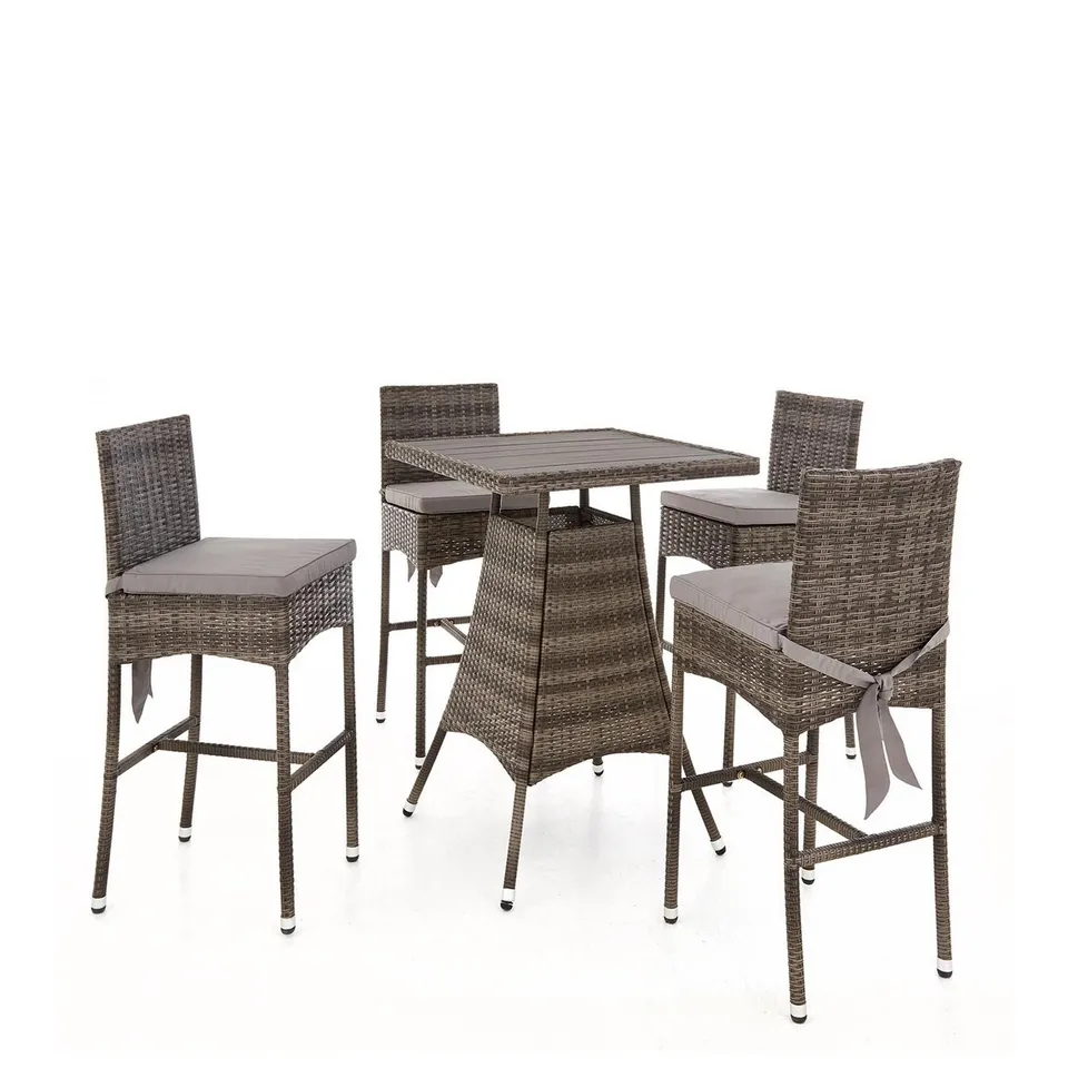 BOXED SOFIA 4 SEAT BAR SET BROWN (2 CHAIRS)