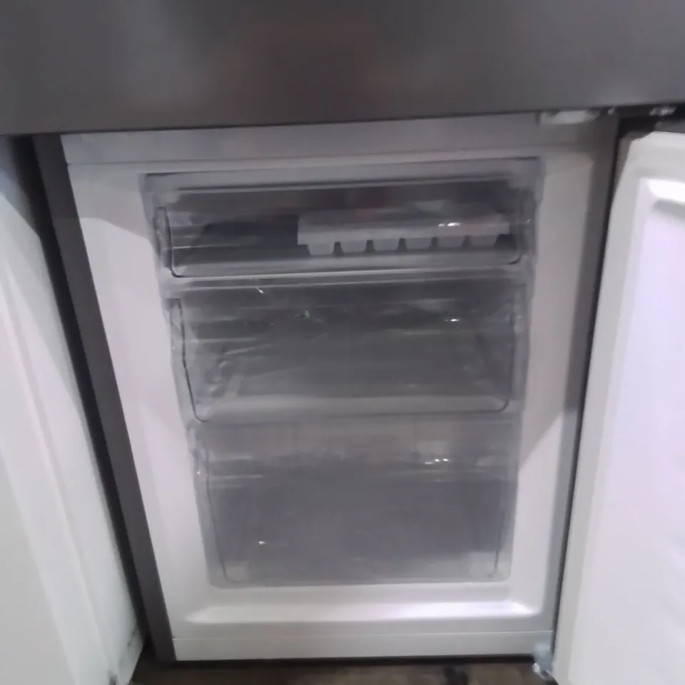 FRIDGEMASTER MC50165ES, 50cm FREESTANDING 60/40 FRIDGE FREEZER SILVER - UNPROCESSED RAW RETURN 