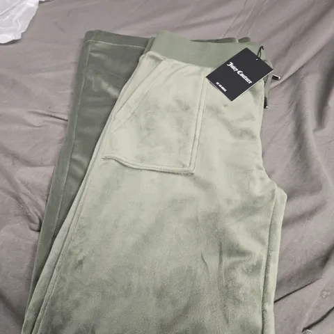 JUICY COUTURE LADIES LAYLA VELOUR TROUSERS THYME SIZE MEDIUM 