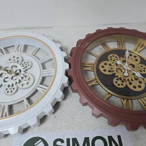 2 ROTATION WALL CLOCKS 