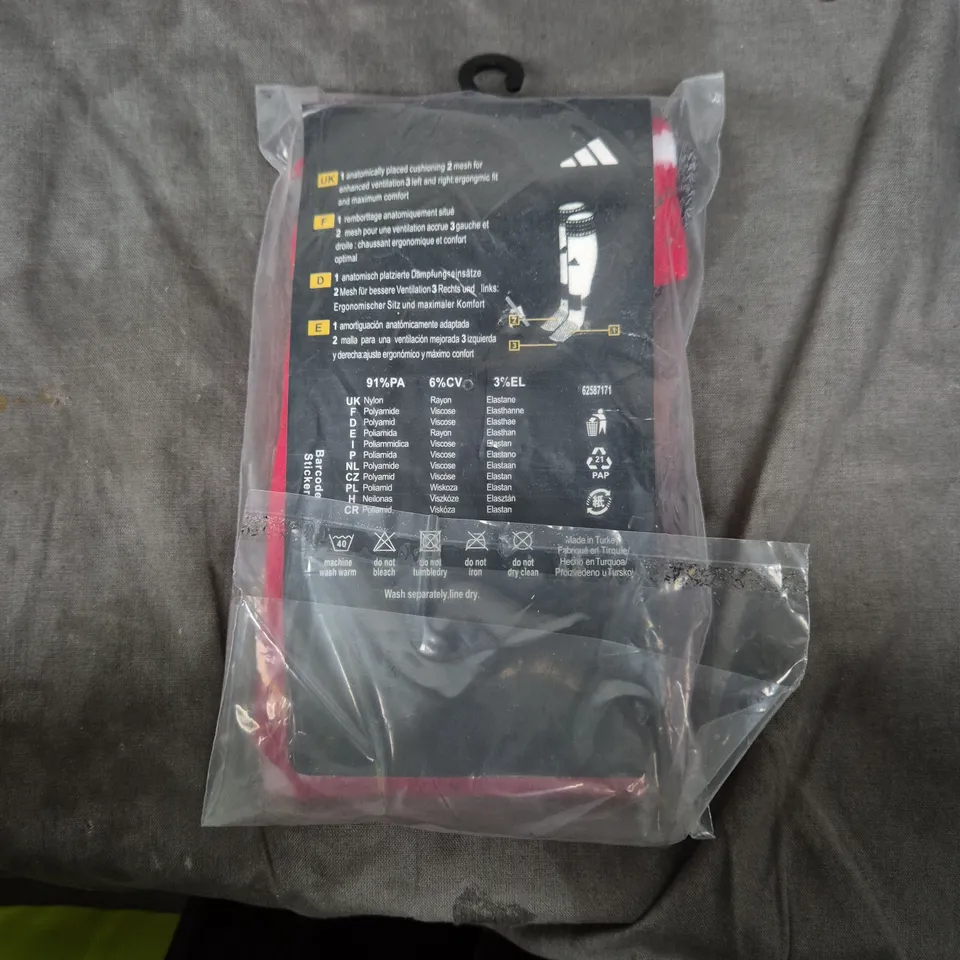 2 PAIRS OF LIVERPOOL ADIDAS FOOTBALL SOCKS – RED, UK 6-8 (EU 40-42) – 2 PAIRS