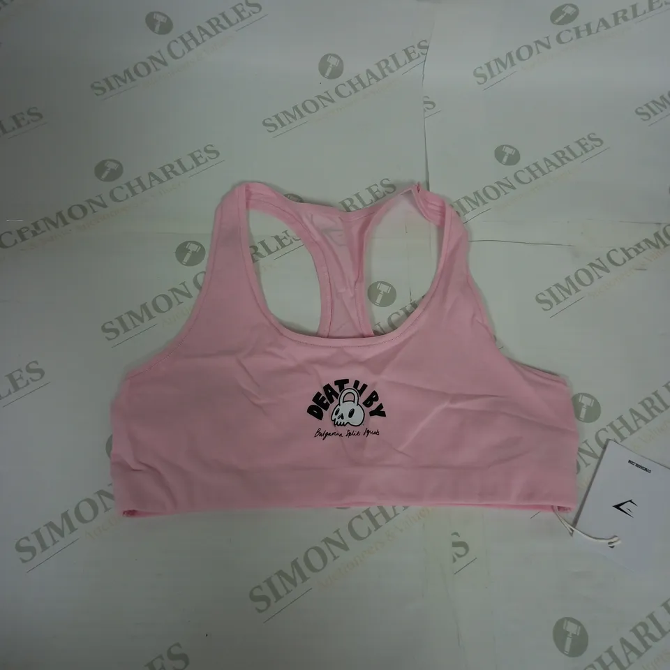 GYMSHARK COTTON GRAPHIC BRALETTE SIZE M