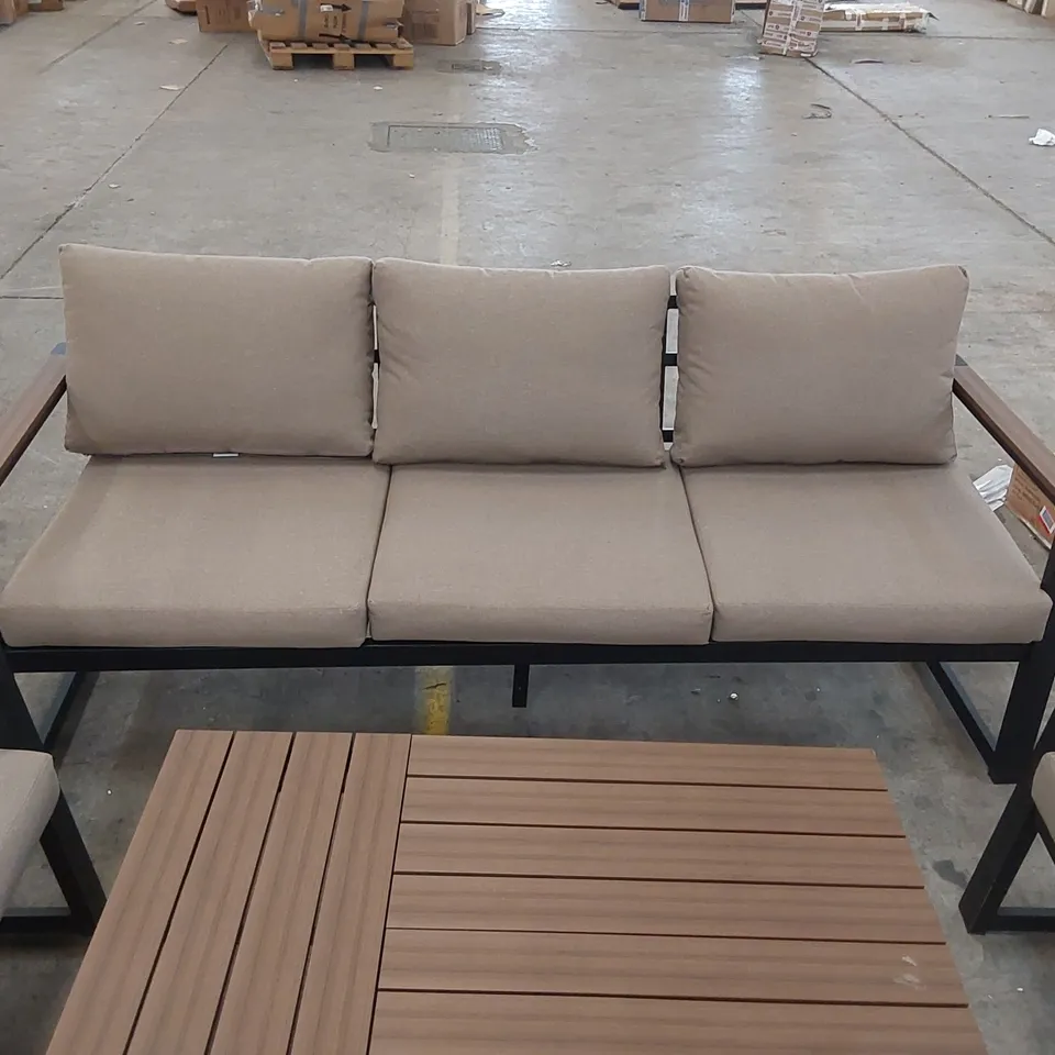 NADASHA - HEMSBY 3 PIECE SOFA SET WITH GAS ADJUST TABLE AND CUSHIONS