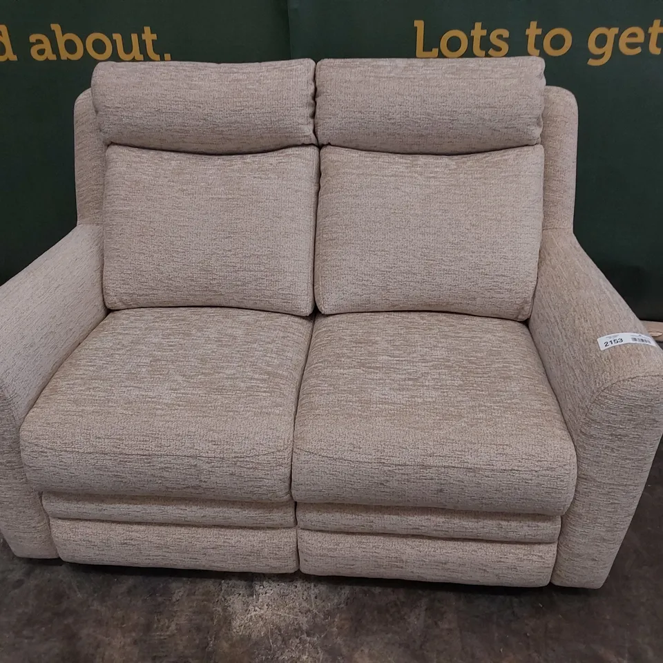 QUALITY BRITISH DESIGNER LOUNGE Co. DAKOTA TWO SEATER SOFA BEIGE FABRIC 