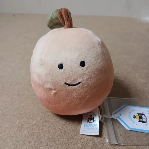 JELLYCAT I AM FABULOUS PEACH PLUSH TOY