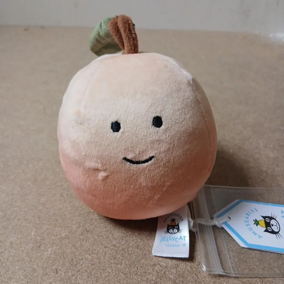 JELLYCAT I AM FABULOUS PEACH PLUSH TOY