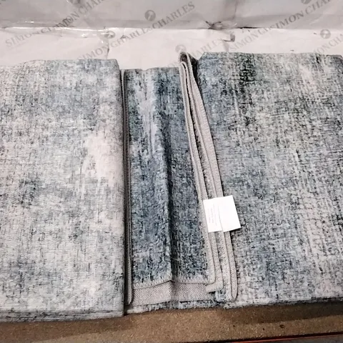 BOXED MINDEN MACHINE WOMEN/POWER LOOMED BLUE RUG 6X9