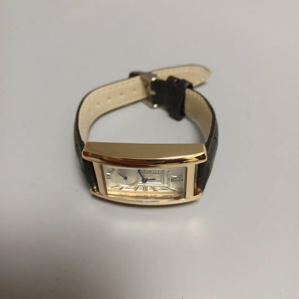 LADIES STOCKWELL WATCH – TEXTURED DIAL WITH SUB DIAL MINUTE HAND – LEATHER STRAP