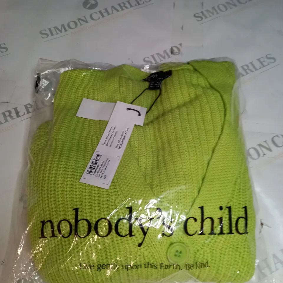 BAGGED NOBODYS CHILD SHORT SLEEVE COTTON CARDIGAN SIZE 6-8