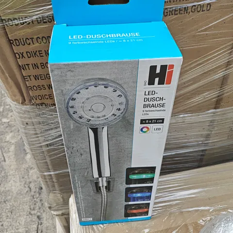 PALLET OF APPROXIMATELY 300 X LED SHOWER HEADS
