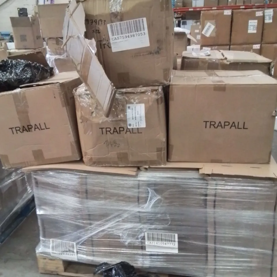 PALLET OF ASSORTED HOUSEHOLD GOODS AND PRODUCTS TO INCLUDE;MOUSE TRAPS,CARDBOARD BUILD UP BOXES