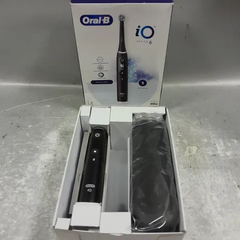 BOXED ORAL B OI SERIES 6 ELECTRIC TOOTHBRUSH IN BLACK LAVA