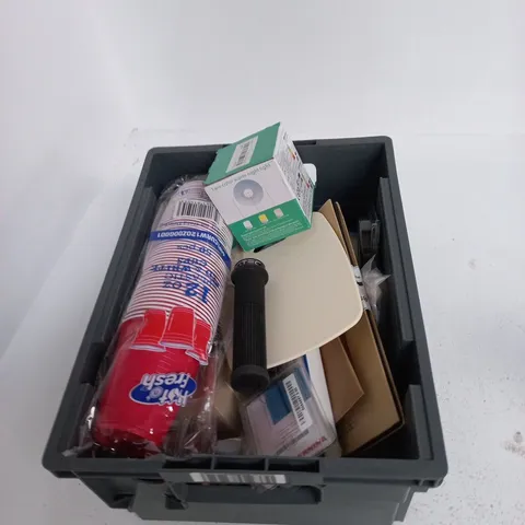 TOTE OF APPROXIMATELY 12 ASSORTED ITEMS TO INCLUDE: DYSON PROBIOTIC HARD FLOOR CLEANING SOLUTION 
