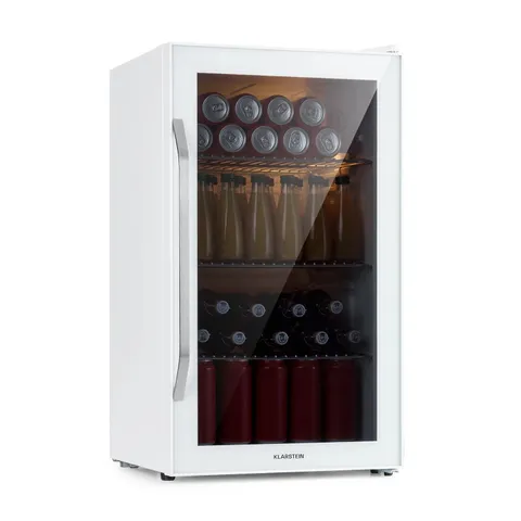 KLARSTEIN BEERSAFE REFLECT 85CM 80L DRINKS FRIDGE WITH GLASS DOOR​ WHITE