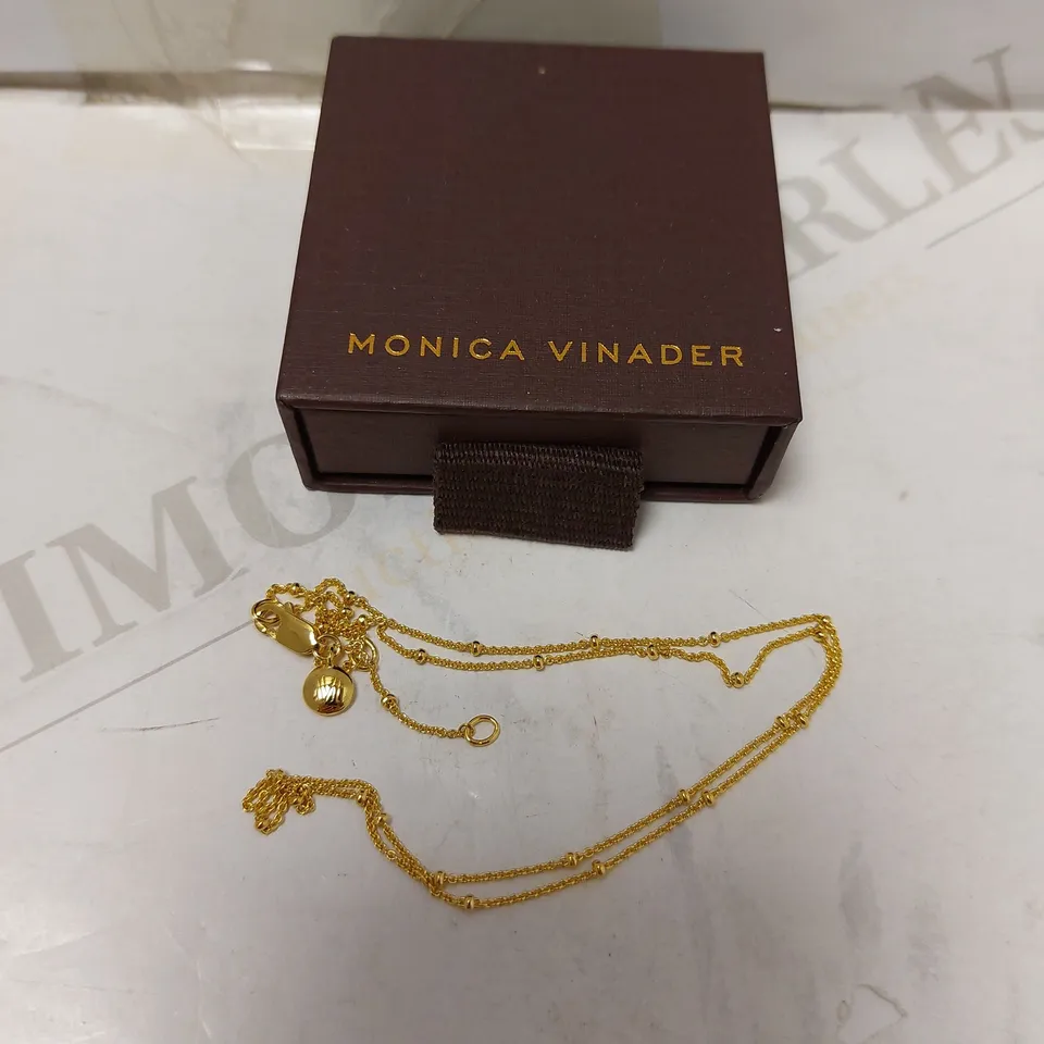 MONICA VINADER FINE BEADED CHAIN NECKLACE 18CT GOLD VERMEIL
