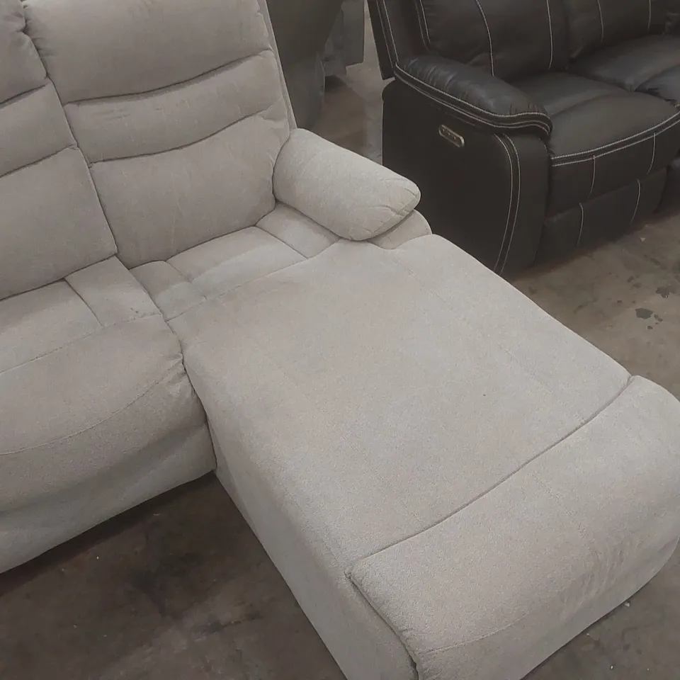 AVON CHAISE MANUAL RECLINER LINEN SOFA GREY