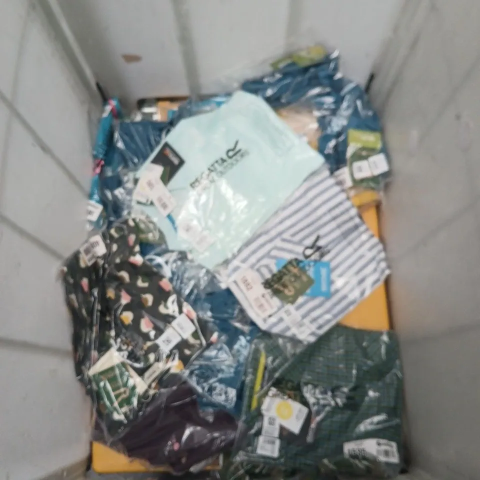 CAGE OF APPROXIMATELY 20 REGATTA CLOTHING ITEMS.