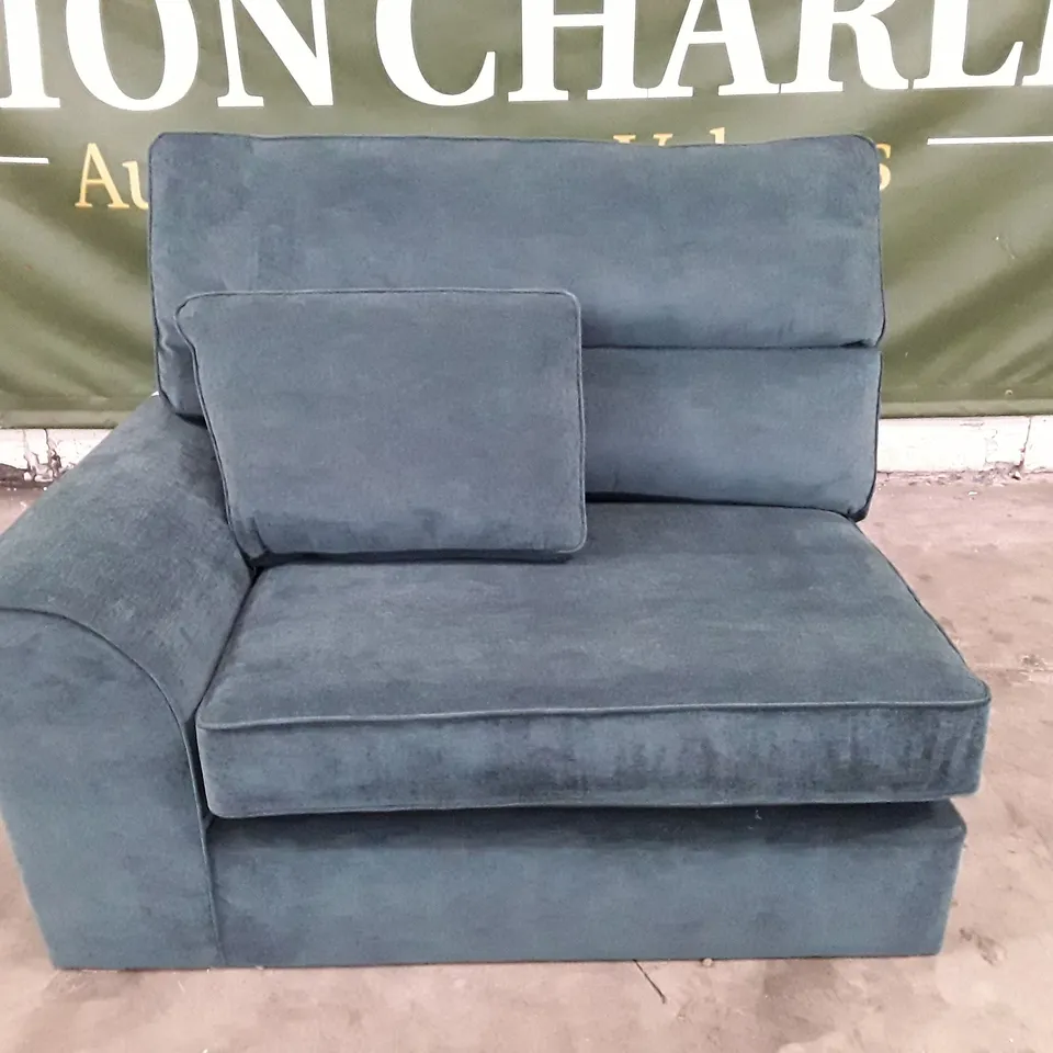 QUALITY DESIGNER SOFA RHF SECTION - TEAL FABRIC