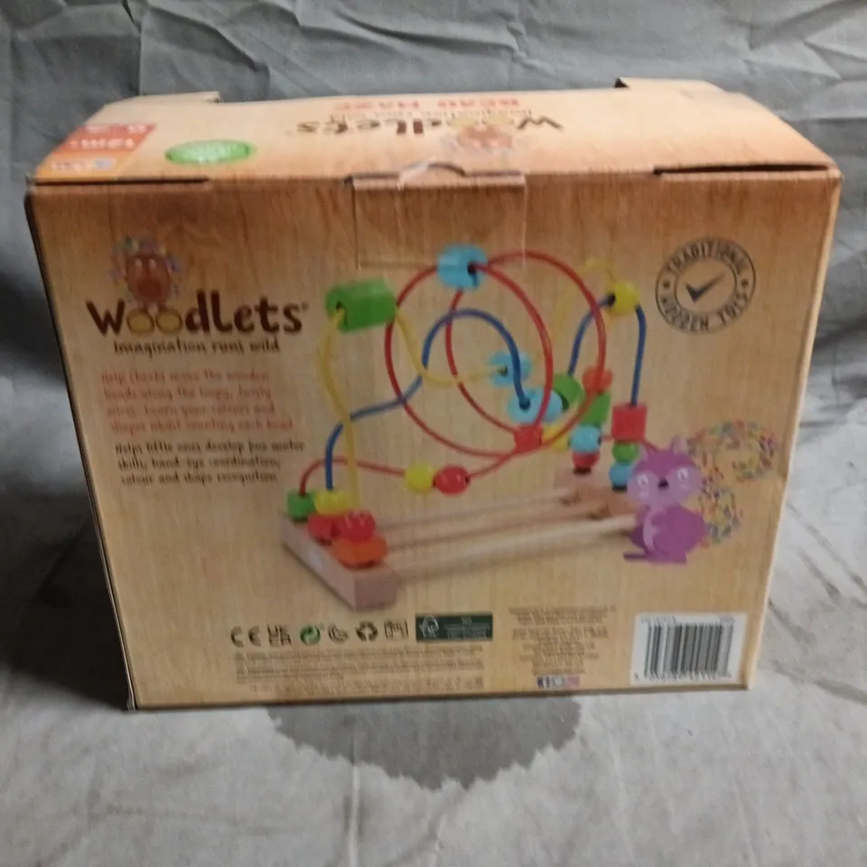 WOODLETS BEAD MAZE – WOODEN TODDLER BEAD MAZE TOY (12M+)