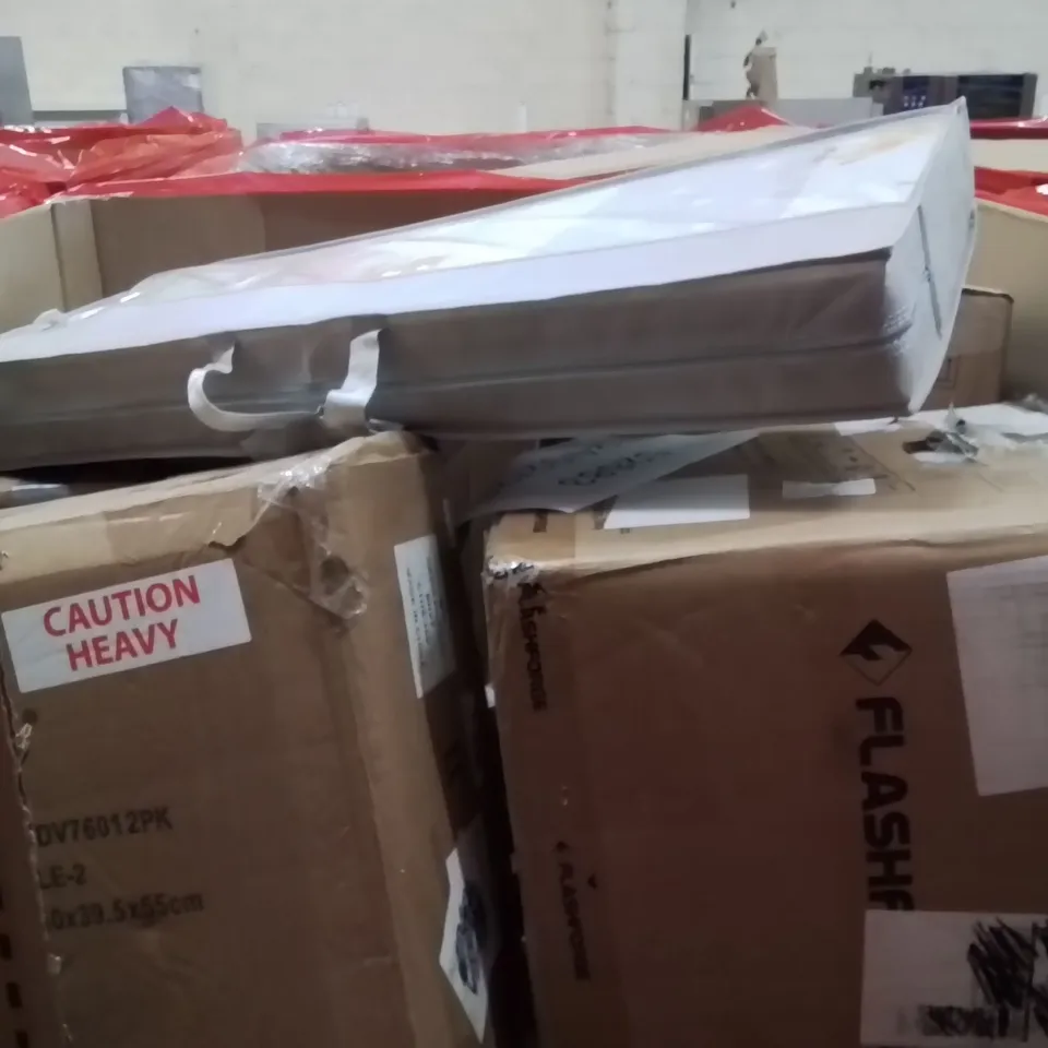 PALLET OF ASSORTED HOUSEHOLD GOODS AND PRODUCTS TO INCLUDE;SIDE TABLE,3D PRINTER,RUG,BABY PLAY MAT AND OTHER ASSORTED ITEMS...