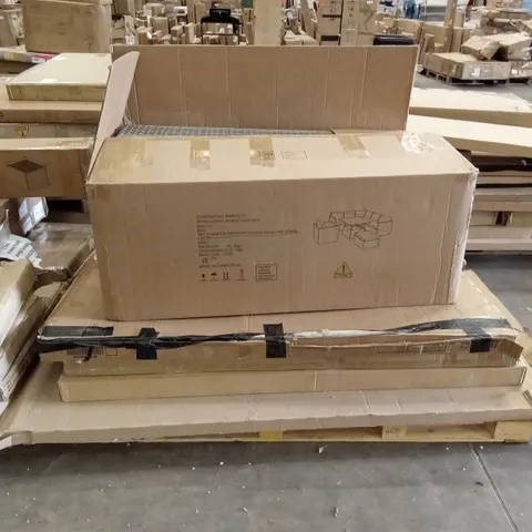 PALLET OF ASSORTED INCOMPLETE DESIGNER FURNITURE PARTS AND PIECES 