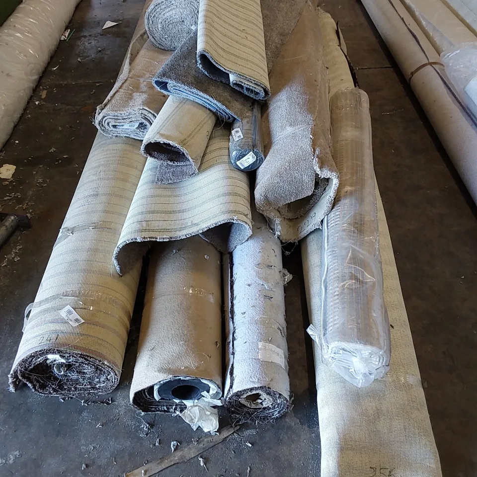APPROX 13 X ASSORTED ROLL OF CARPET AND CARPET OFF-CUTS