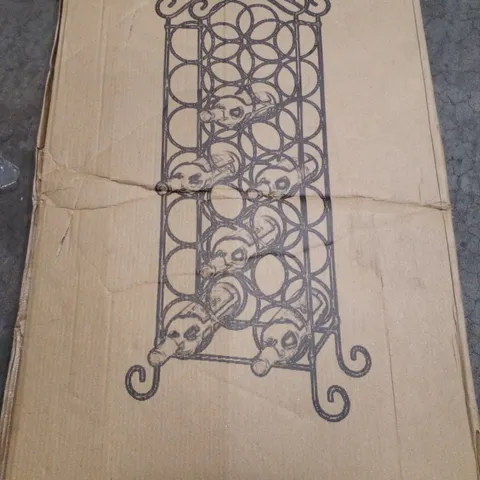BOXED NEO FLOOR STANDING STAINLESS STEEL BACK FINISH WINE RACK