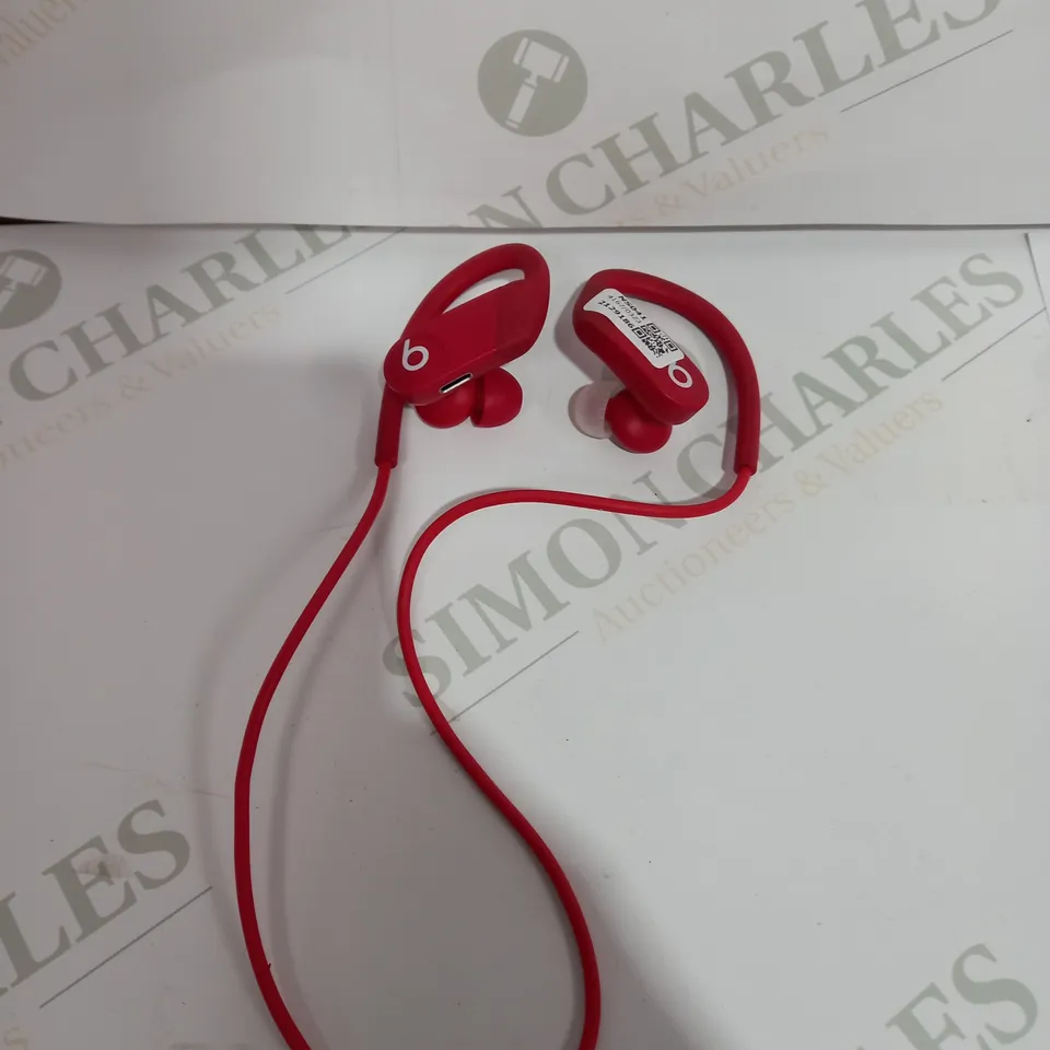 BEATS WIREED OVER EAR EARPHONES IN RED