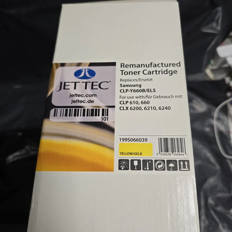 JET TEC REMANUFACTURED YELLOW TONER CARTRIDGE FOR SAMSUNG CLP 610/660 AND CLX 6200/6210/6240