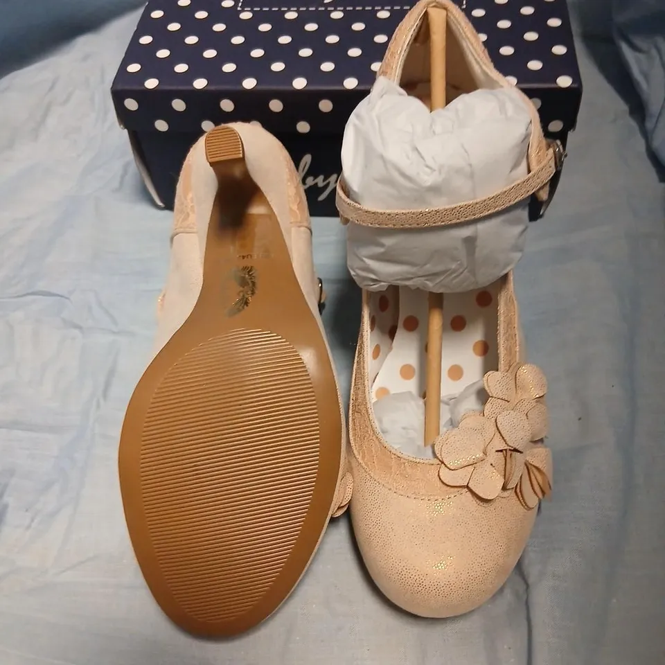 RUBY SHOO MELINDA ROSE GOLD LACE HEELS – UK 9 (EU 42 / US 11)