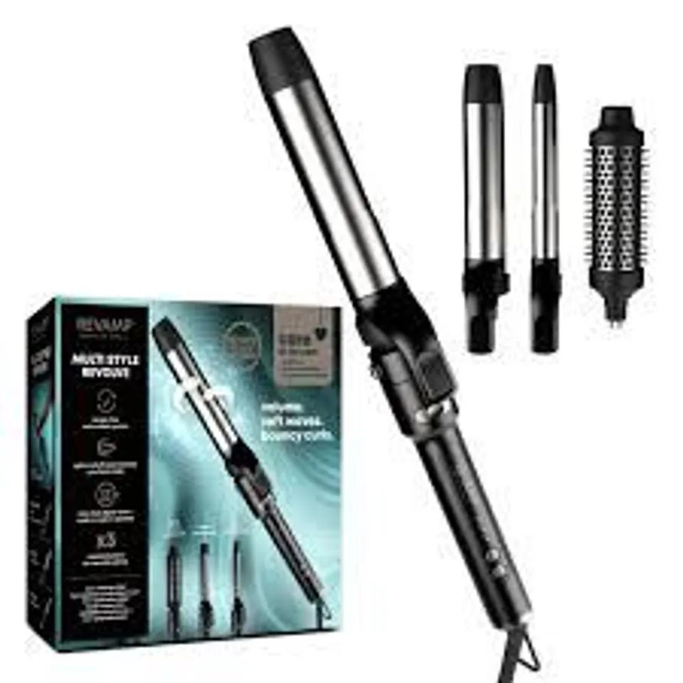 BOXED REVAMP PROFESSIONAL MULTI STYLE REVOLVE 3 IN 1 ROTATING STYLER