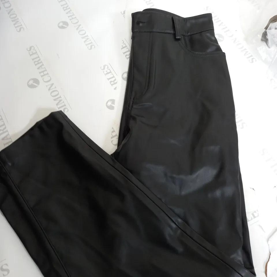 ZARA EUR 38 LEATHER STRAIGHT PANTS 